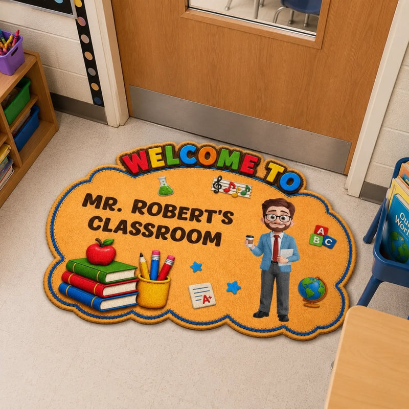 Personalized Shaped Doormat - Back To School Gift For Teachers - Teaching with Heart