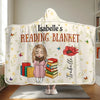 Personalized Snuggle Blanket, Hoodie Blanket - Gift For Book Lovers - Sorry, I'm Booked