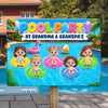 Personalized Home Decor Metal Sign - Poolside, Summer Gift For Grandma, Grandpa, Family - Sunshine And Sweet Memories