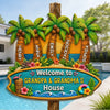 Personalized Wood Sign - Poolside, Summer Gift For Grandma, Grandpa, Family - Grandkids Pool Party