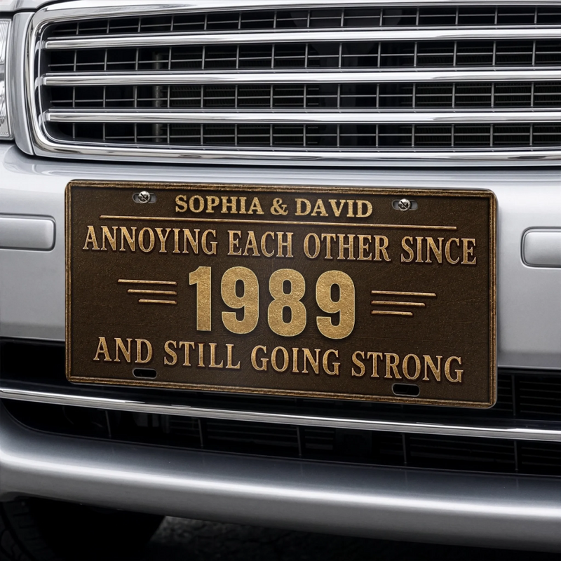 Personalized License Plate - Anniversary Gift For Couple - Forever & Always