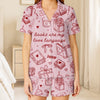 Personalized Short Pajama Set - Gift For Book Lovers - Just Me and My Book