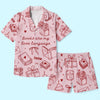 Personalized Short Pajama Set - Gift For Book Lovers - Just Me and My Book