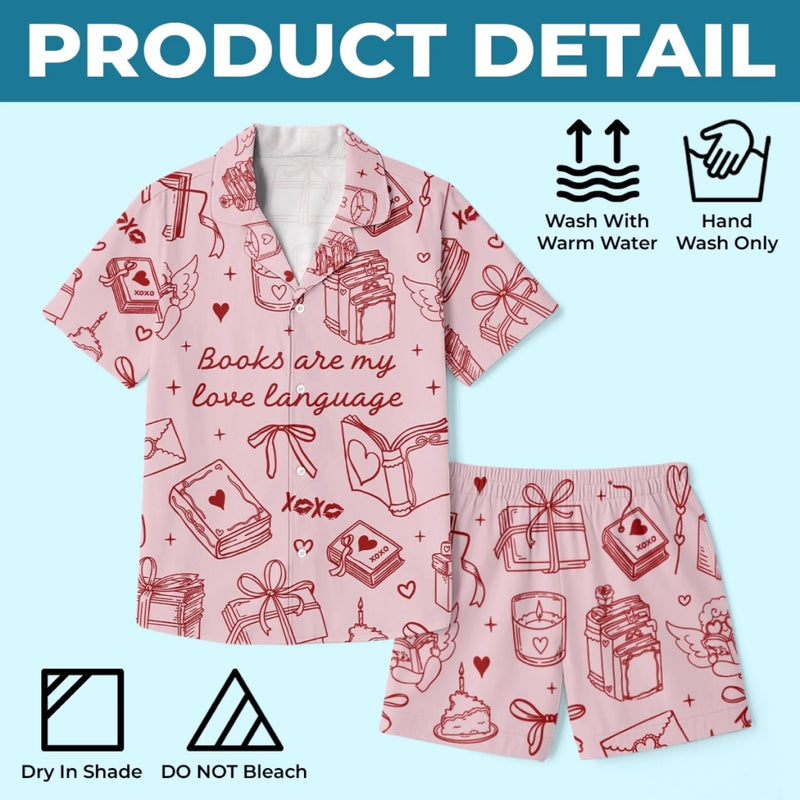 Personalized Short Pajama Set - Gift For Book Lovers - Just Me and My Book