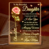 Personalized 3D LED Walnut Night Light – Gifts For Daughter – Glowing Memories From Mom