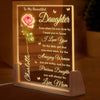 Personalized 3D LED Walnut Night Light – Gifts For Daughter – Glowing Memories From Mom