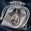 Personalized Photo Teardrop Pin – Wedding Memorial Keepsake For Bride, Groom – Carried In My Heart Always