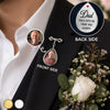 Personalized Photo Teardrop Pin – Wedding Memorial Keepsake For Bride, Groom – Carried In My Heart Always