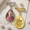 Personalized Photo Teardrop Pin – Wedding Memorial Keepsake For Bride, Groom – Carried In My Heart Always
