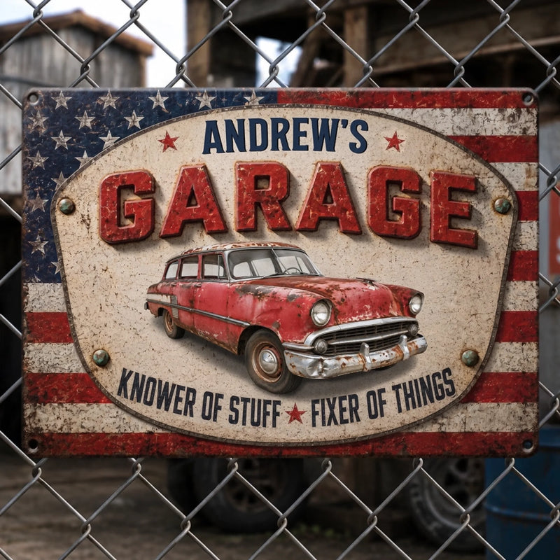 Personalized Photo Home Decor Metal Sign – Birthday Gifts For Dad, Grandpa, Family – One Master Many Trades