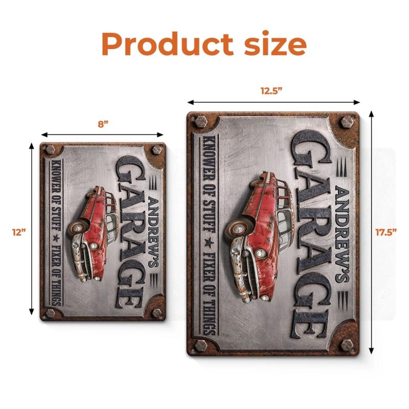 Personalized Photo Home Decor Metal Sign – Birthday Gifts For Dad, Grandpa, Family – Built By A Master