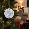 Personalized Ceramic Ornament - Custom Christmas, Wedding Gift For Couple, Newlyweds - We Got Engaged