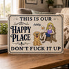 Personalized Home Decor Metal Sign – Anniversary Gift For Couple, Pet Lovers – Still Crazy About Each Other
