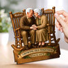 Personalized 2-Layered Wooden Plaque - Wedding Anniversary Gift For Couple - Love That Grows With Time