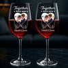 Personalized Photo Stemmed Wine Glass - Anniversary Wedding Gifts For Couple - Love in Every Sip