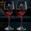 Personalized Photo Stemmed Wine Glass - Anniversary Wedding Gifts For Couple - Two Hearts, One Story