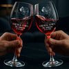 Personalized Photo Stemmed Wine Glass - Anniversary Wedding Gifts For Couple - Two Hearts, One Story