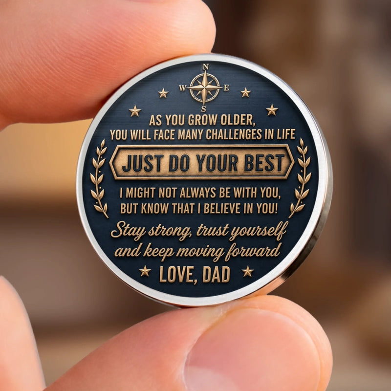 Personalized Pocket Hug - Gift For Son - Believe, Grow, Never Give Up