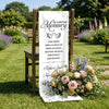 Personalized Wedding Chair Sign - Sympathy Gift For Bride & Groom - With Us In Spirit