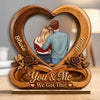Personalized 2-Layered Wooden Plaque - Wedding Anniversary Gift For Couple - You & Me, Always