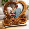 Personalized 2-Layered Wooden Plaque - Wedding Anniversary Gift For Couple - You & Me, Always