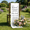 Personalized Wedding Chair Sign - Sympathy Gift For Bride & Groom - Forever Part Of Our Story