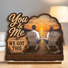 Personalized 2-Layered Wooden Plaque - Wedding Anniversary Gift For Couple - Love Built to Last