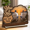 Personalized 2-Layered Wooden Plaque - Wedding Anniversary Gift For Couple - Love Built to Last
