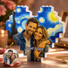 Personalized Photo Heart Shaped Building Brick Blocks - Anniversary Wedding Gifts For Couple - Still Side by Side