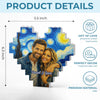 Personalized Photo Heart Shaped Building Brick Blocks - Anniversary Wedding Gifts For Couple - Still Side by Side