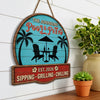 Personalized Wood Sign - Poolside, Summer Gift For Family - Paradise Found Here