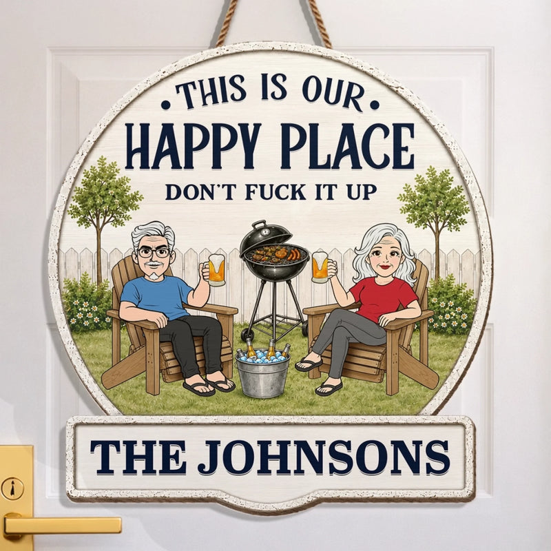 Personalized Wood Sign - Anniversary Summer Gift for Couple - Together Is Our Favorite Place