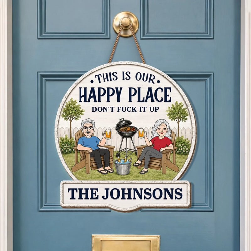 Personalized Wood Sign - Anniversary Summer Gift for Couple - Together Is Our Favorite Place