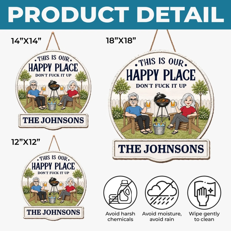 Personalized Wood Sign - Anniversary Summer Gift for Couple - Together Is Our Favorite Place