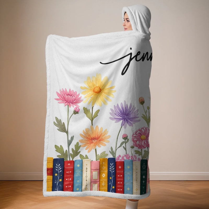 Personalized Snuggle Blanket, Hoodie Blanket - Gift For Book Lovers - Book Lover, Always