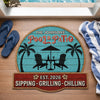 Personalized Poolside Shaped Doormat -  Anniversary Gift For Couple - Patio Time