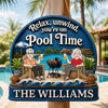 Personalized Wood Sign - Poolside, Summer Gift for Couple - Cheers to Sunny Days