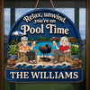 Personalized Wood Sign - Poolside, Summer Gift for Couple - Cheers to Sunny Days