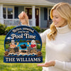 Personalized Wood Sign - Poolside, Summer Gift for Couple - Cheers to Sunny Days