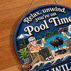 Personalized Wood Sign - Poolside, Summer Gift for Couple - Cheers to Sunny Days