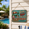 Custom Home Decor Metal Sign - Personalized Summer Vacation And Travel Gifts For Husband And Wife, Him And Her - We're On A Beer Run