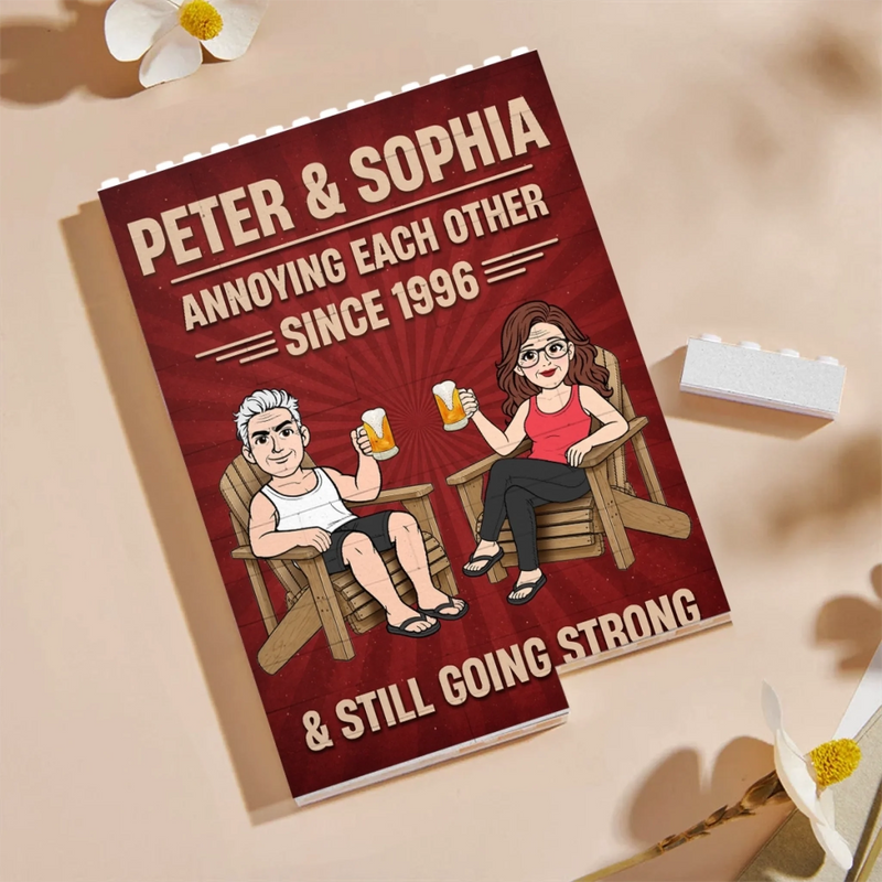 Personalized Building Brick Blocks - Anniversary Gift For Couple - Present In Our Hearts