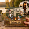 Personalized 2-Layered Wooden Plaque - Anniversary Gift For Couple, Camping Lovers - Making Every Mile Count