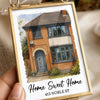 Personalized Photo Frame Ornament - Housewarming Christmas Gift for New Homeowners, Family, Couple - Family Begins At Home