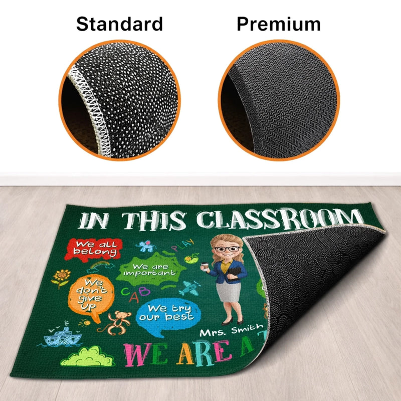 Personalized Home Decor Decorative Mat - Back To School Gift For Teachers - Mistakes Make Us Better