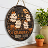 Personalized Wood Sign - Halloween Birthday Gift For Mom, Grandma - Witching Hour With My Boos