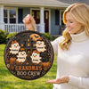 Personalized Wood Sign - Halloween Birthday Gift For Mom, Grandma - Witching Hour With My Boos