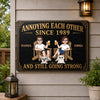 Personalized Home Decor Metal Sign – Anniversary Gift For Couple, Pet Lovers – Still Going Strong