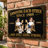 Personalized Home Decor Metal Sign – Anniversary Gift For Couple, Pet Lovers – Still Going Strong