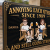 Personalized Home Decor Metal Sign – Anniversary Gift For Couple, Pet Lovers – Still Going Strong